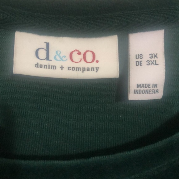 Green beautiful velour pull over 4x - Picture 3 of 6